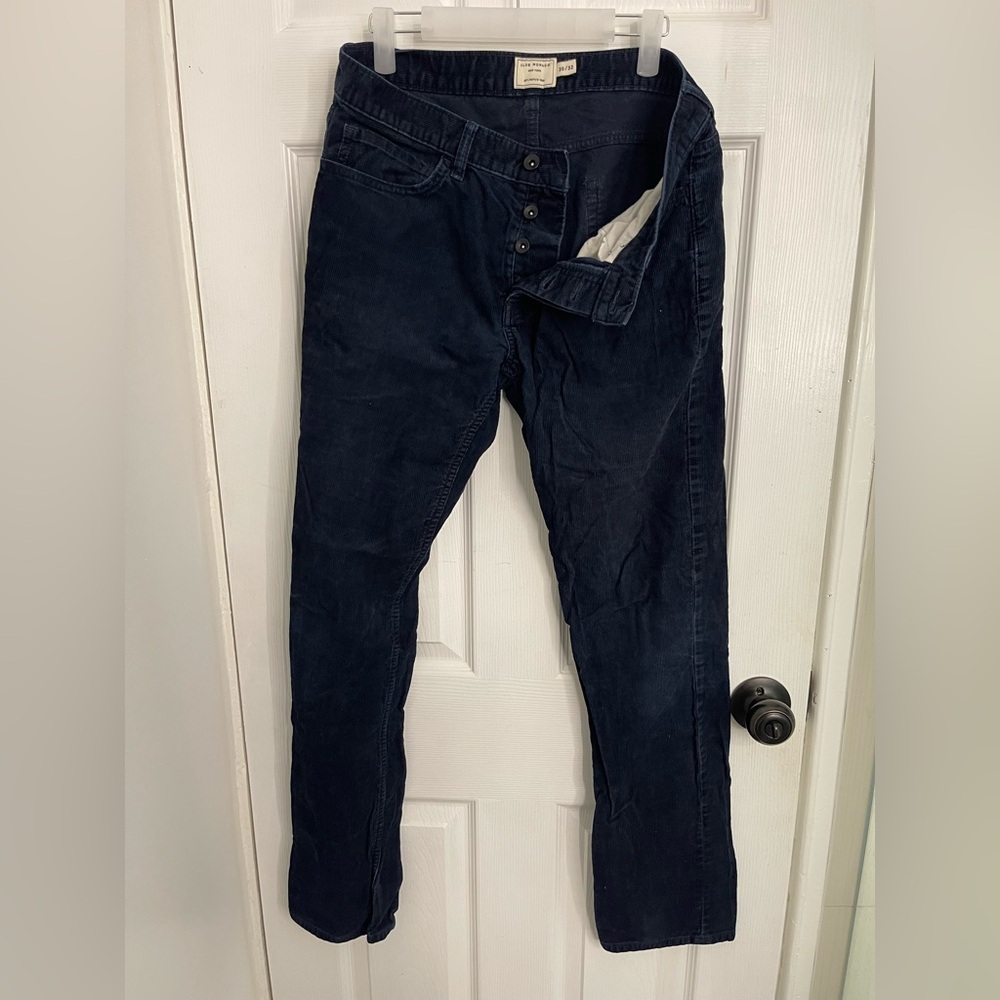 Club Monaco Navy Corduroy Trousers